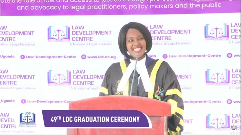 Addressing an LDC graduation as ULS President